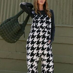Free People Black and White Houndstooth Jumpsuit/Preloved Excellent condition